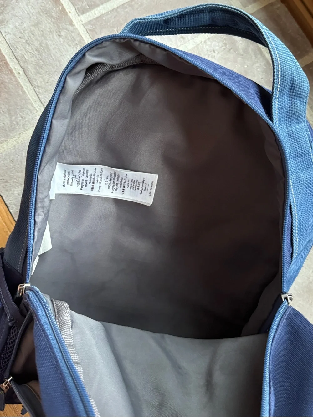 Pottery Barn Kids Navy Backpack and Lunch Bag with Truck Accent